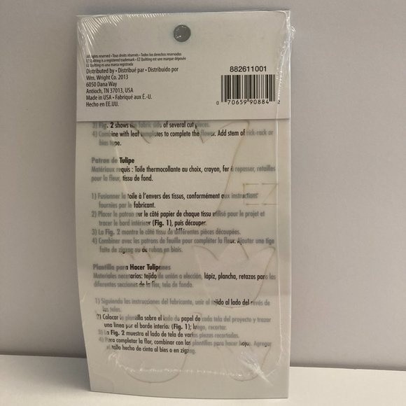 Simplicity EZ Quilting Tulip Template Stencil Fabric Paper Crafts Scrapbook - Picture 7 of 13